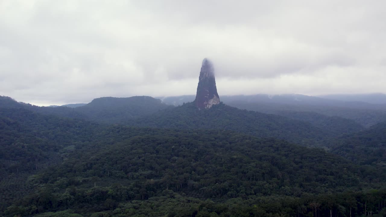 Pico Cão Grande, São Tomé — a dramatic volcanic plug rising from lush rainforest in Obô Natural Park, an iconic African landmark