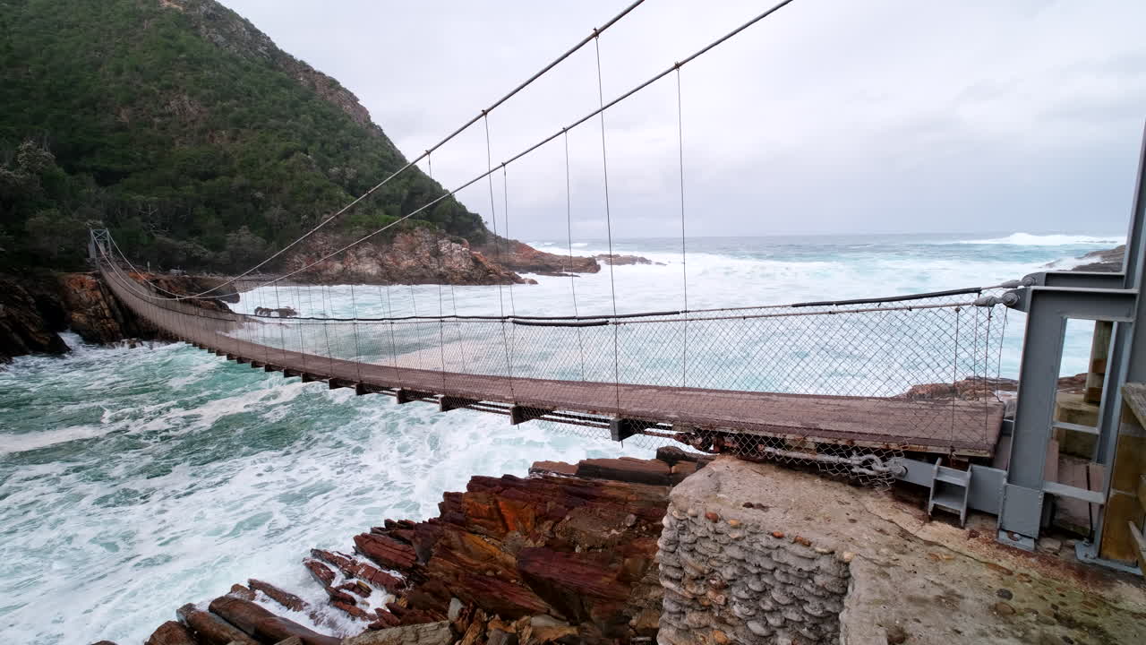 Iconic Storms River suspension footbridge in Tsitsikamma National Park