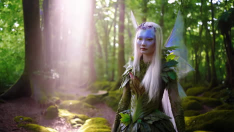 ethereal fairy in an enchanted forest