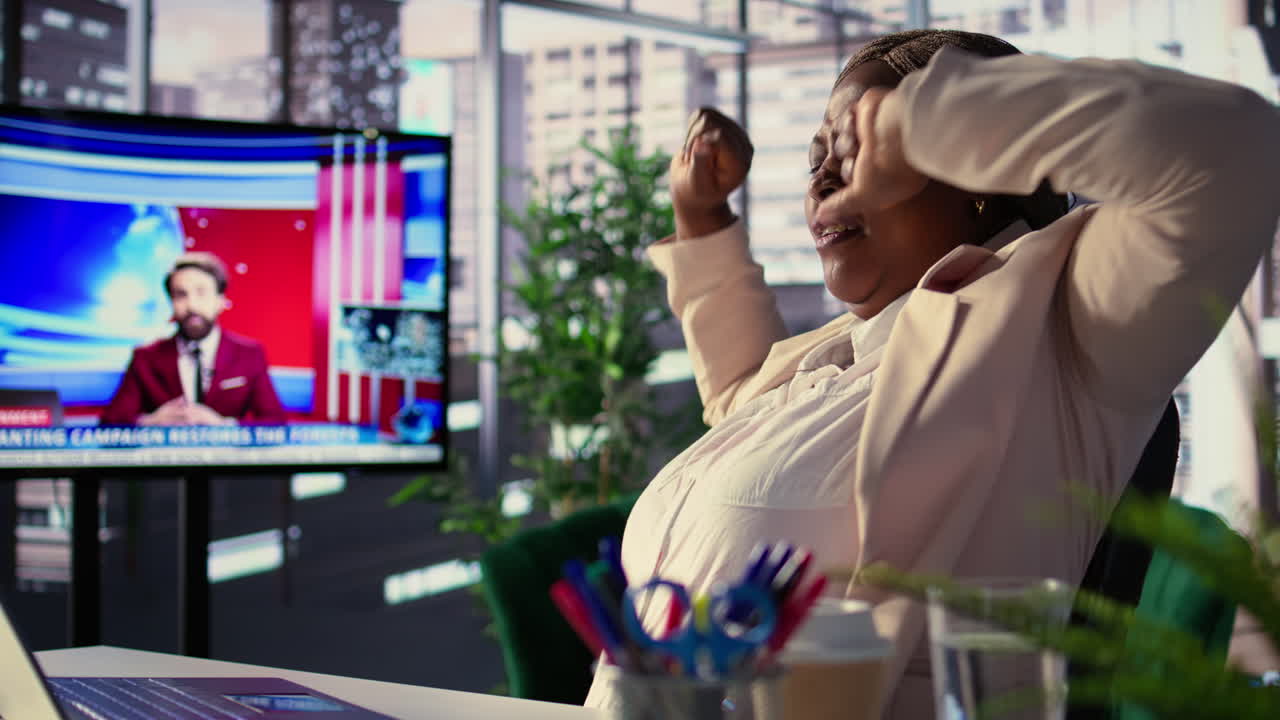 Woman Bored at Work