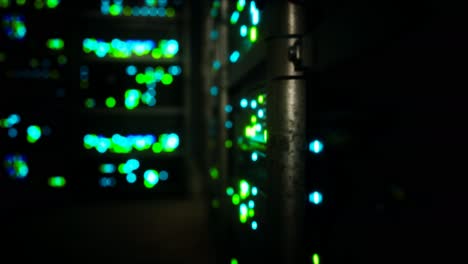 clean industrial interior of a data server room with servers