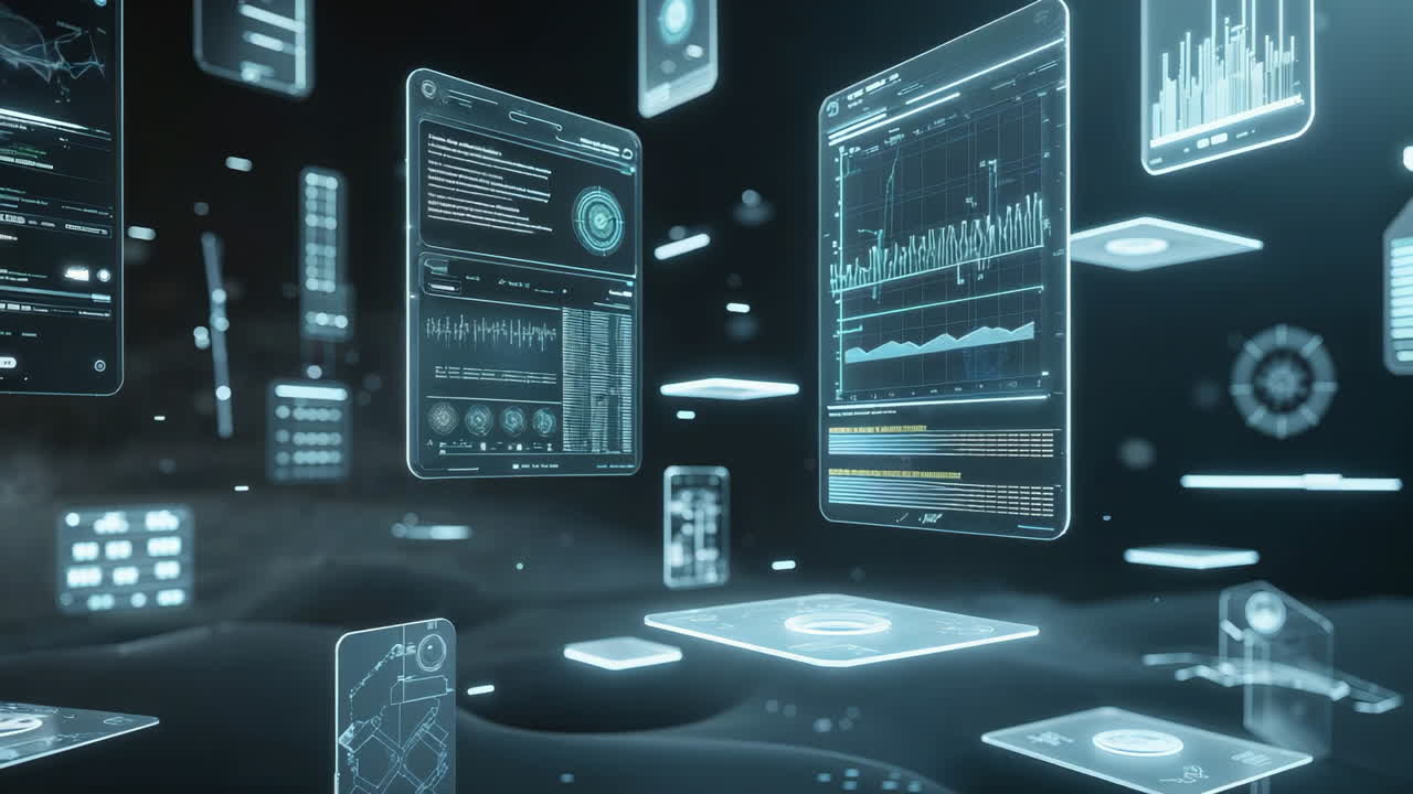 Futuristic Digital Data Interface