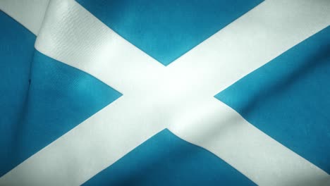 flag of scotland waving in the wind