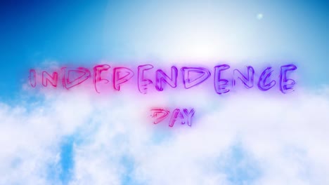 Independence-day-text-and-the-sky