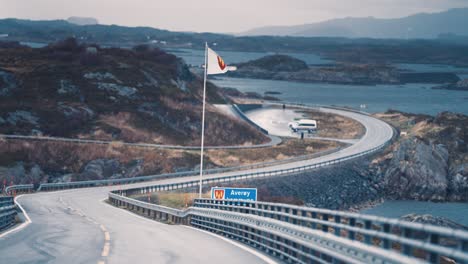 lyngholmen 大西洋公路上的停車場