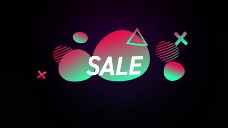 Sale-advertisement-in-colourful-bubbles-against-retro-background-4k