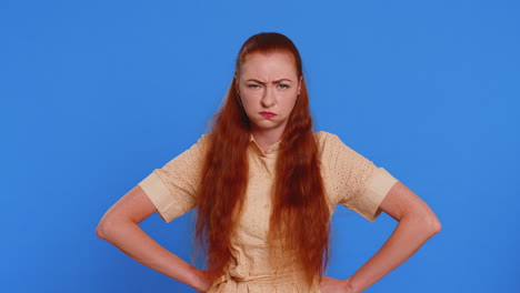 offended sad young woman having frustrated after quarrel fail lose ignores does not want to talk