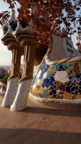 park güell, barcelona - autumn views