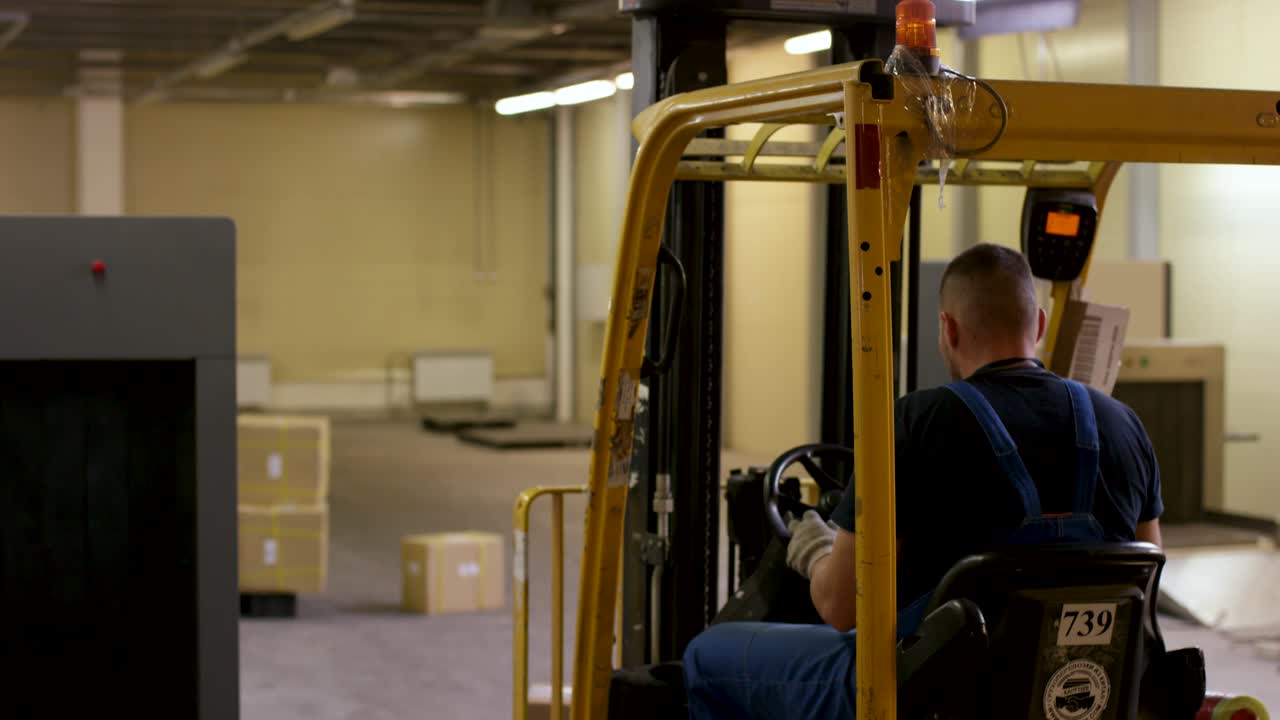 Forklift Operator in a Warehouse