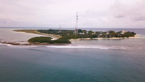 tomas de drones de la isla maldiva dethuslusdhoo, cerca de la capital masculina, maldivas