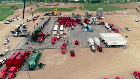 hydraulic fracturing for natural gas. this shot is a j-shot from the right.