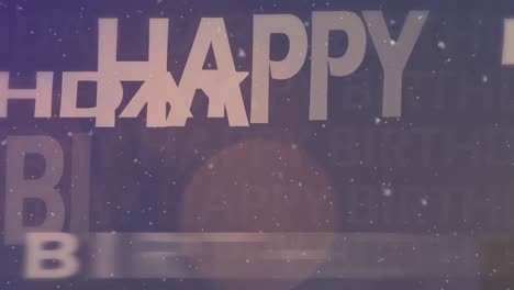 diseño de video digital con texto de feliz cumpleaños, espacio de copia
