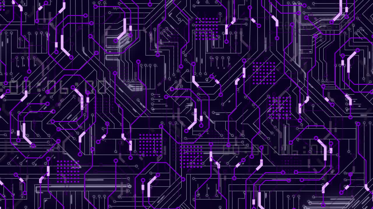 animación de la red de conexiones sobre fondo negro