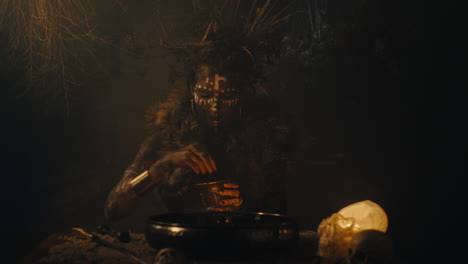 a witch in an old magical hut cast a curse