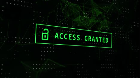 4k entering their password on a computer screen access granted warning message log in to your