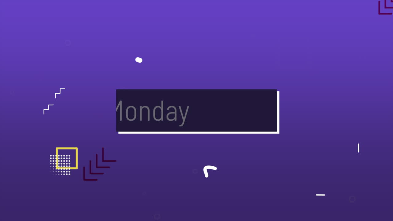 lunes cibernético en el patrón de memphis con formas cuadradas y en zigzag