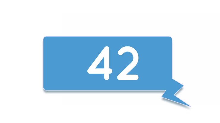 Blue chat box with increasing numbers 4k