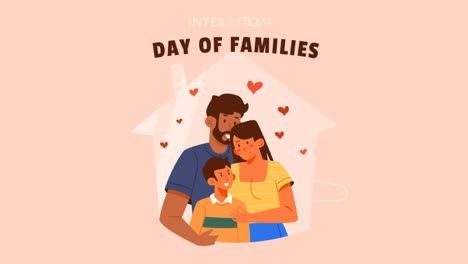 an animation of a hand drawn international day of families illustration