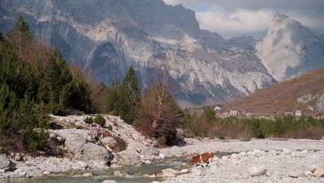 Hermoso-Valle-De-Theth-Y-Iglesia-De-Thethi-En-Los-Alpes-Albaneses-De-Albania