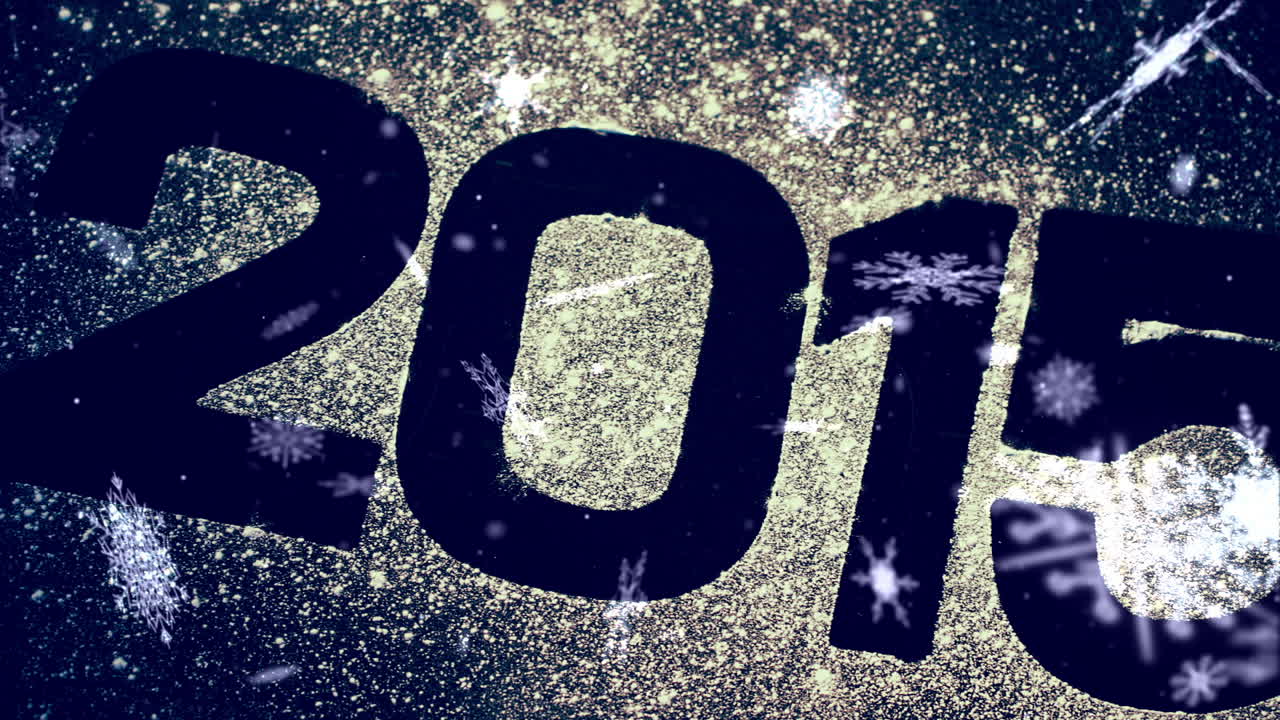 2015 con fuegos artificiales que explotan