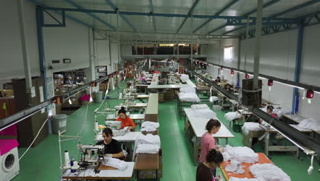 efficient textile production line in a modern factory