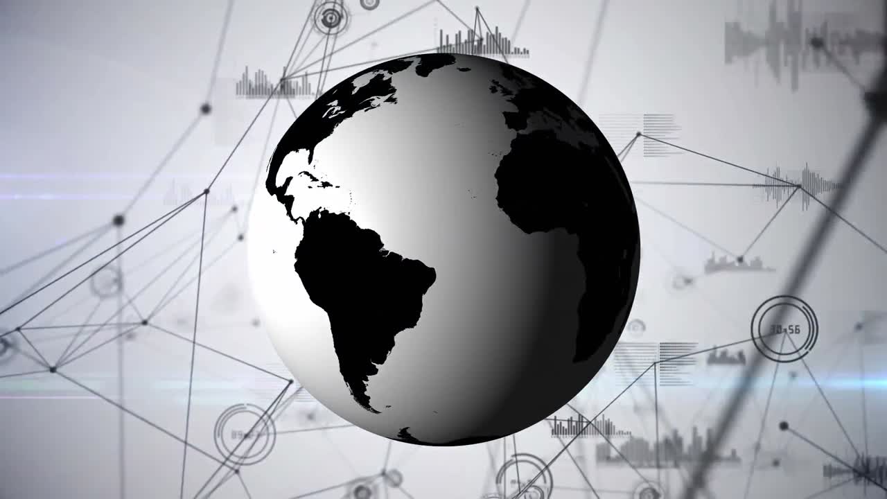 compuesto digital de redes mundiales y de cadenas de bloques