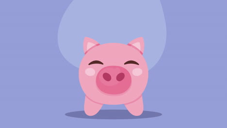 piggy savings money financial animation