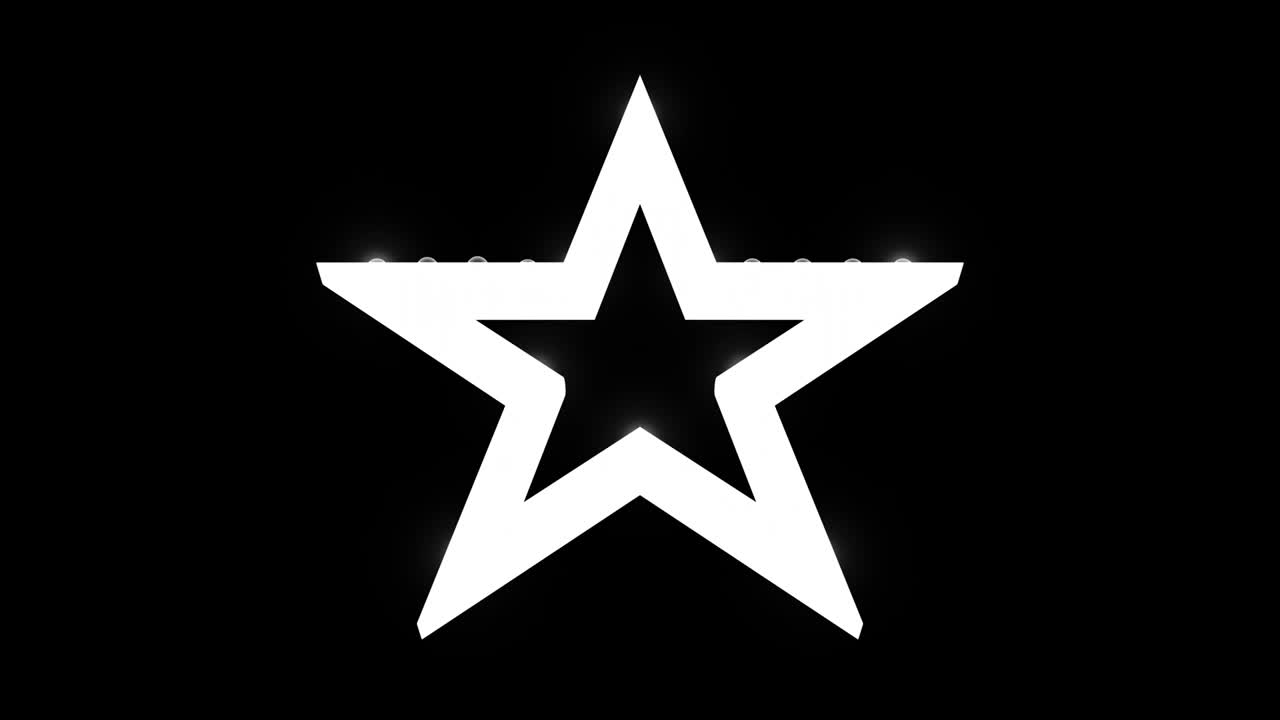 Star shaped sign with an alpha channel. Loops Seamlessly.