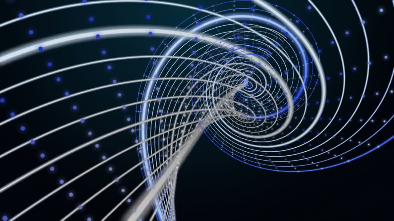 Futuristic animation with stripe wave object in slow motion, 4096x2304 loop 4K