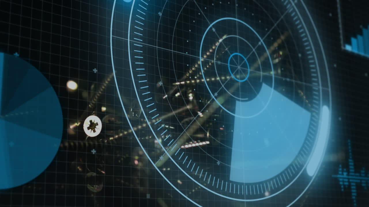 Animation of network of connections over scope scanning