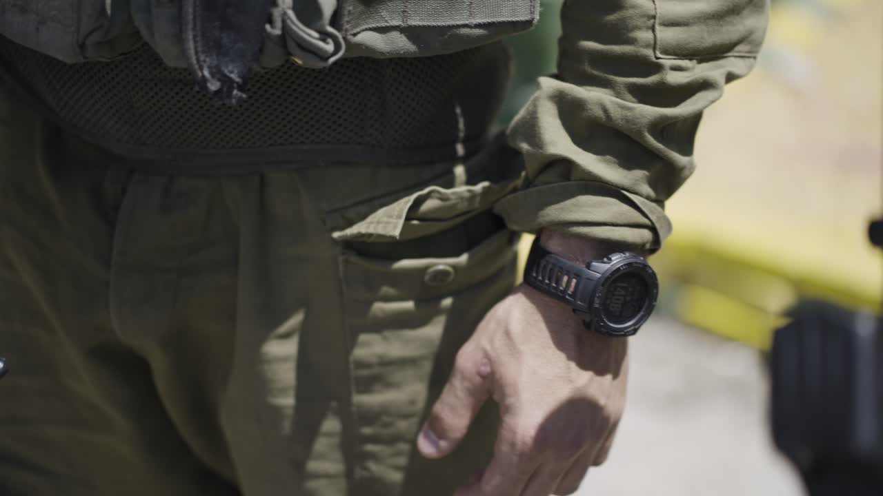 footage of Half body of Israeli soldiers