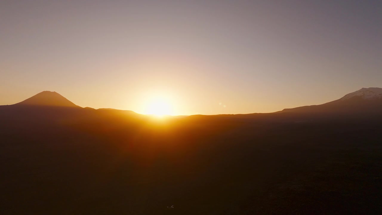 Sunrise Over Tongariro National Park in New Zealand