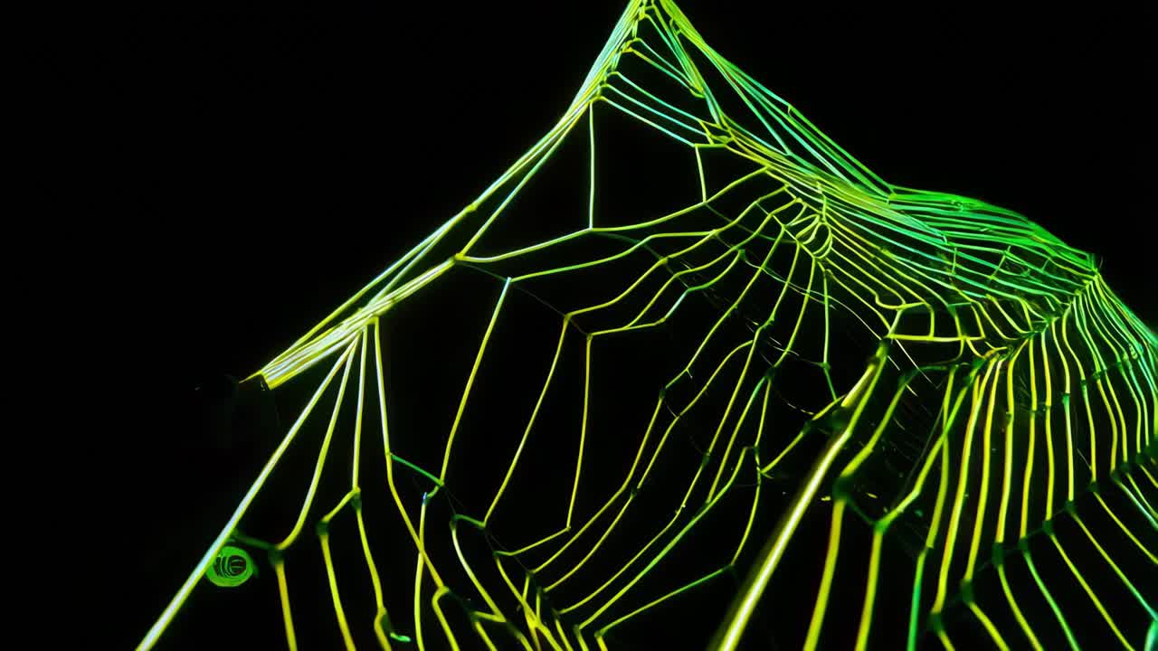 Glowing Spiderweb Art
