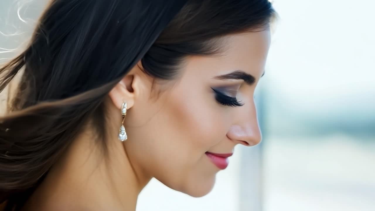 la hermosa novia sonriendo