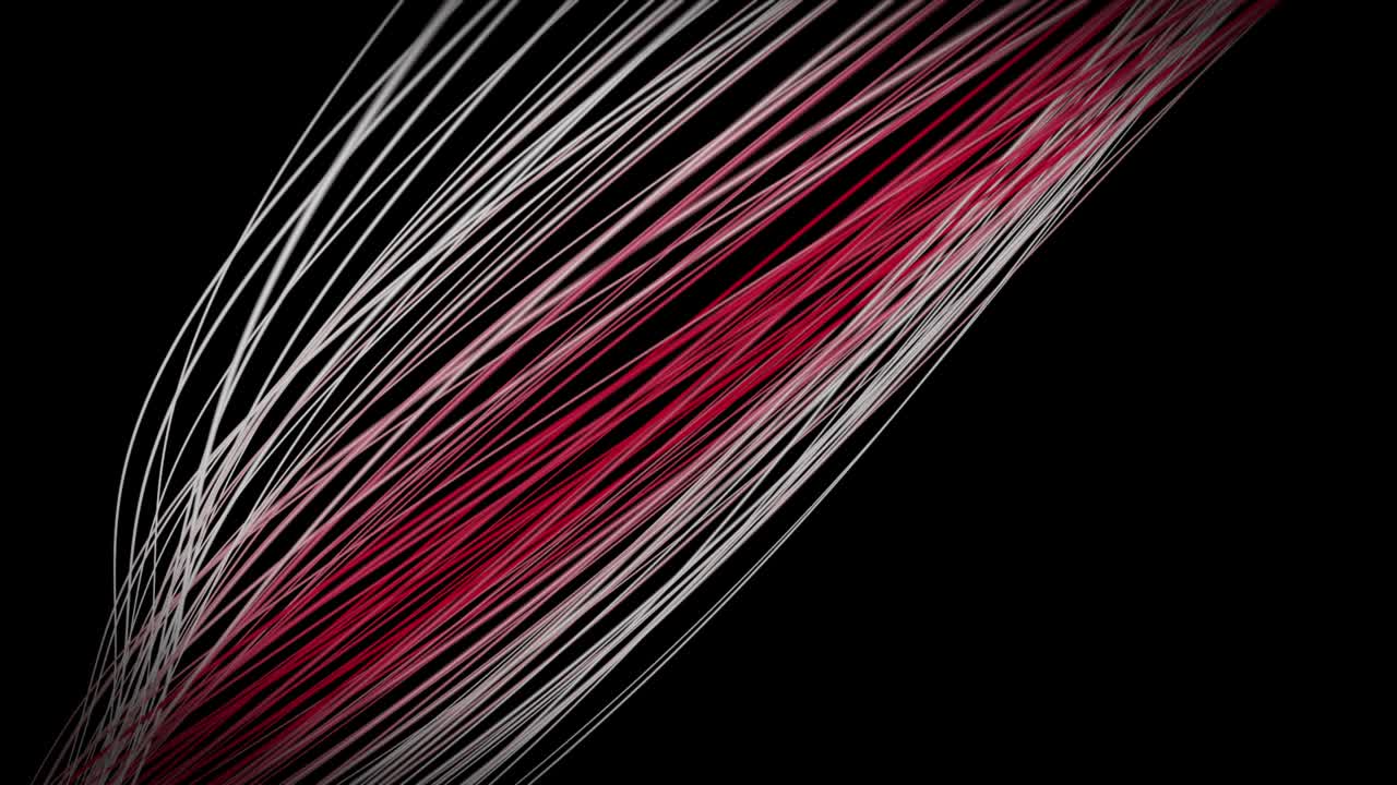 슬로모션에서 줄무 파동 물체와 함께 미래의 애니메이션, 4096x2304 루프 4k