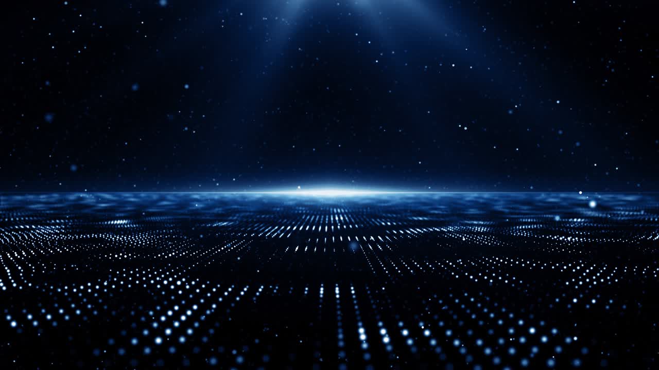 Particles Blue dust abstract light bokeh motion titles cinematic background loop