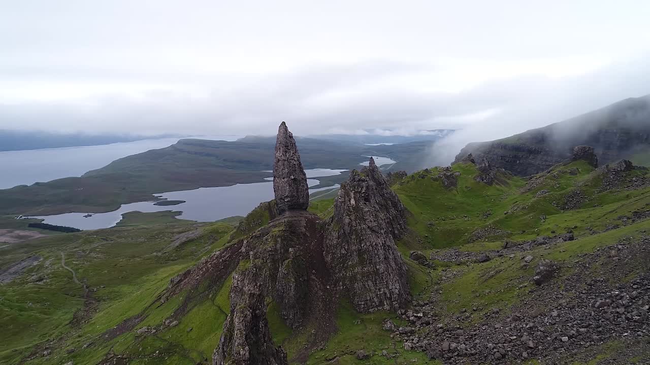 The old man of storr is a group of pinnacles located on the isle of skye in scotland. A lot of backpackers and photographers visit this scenic place during all year