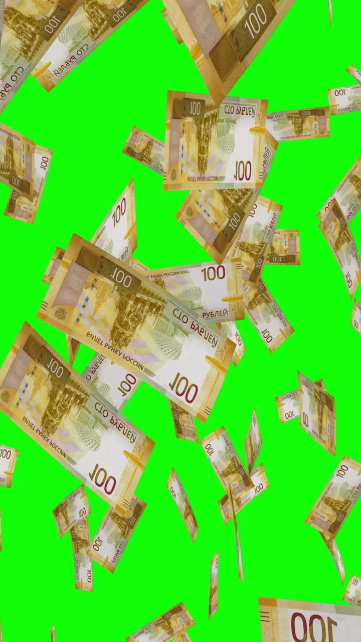 Fallende 100 Geldscheine