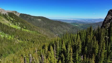 mount sneffels wilderness uncompahgre national forest ridgway telluride colorado sunny morning summer blue lakes hiking trail aerial drone san juan rocky mountains blue sky forward motion