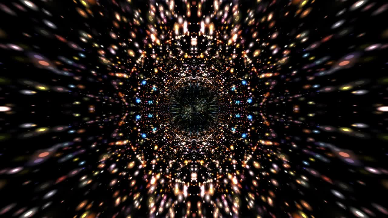 Abstract motion background shining shimmering glittering gold particles rotation loop animation. 4K seamless loop abstract creative concept modern background for VJ loop, Christmas, new year, holiday.