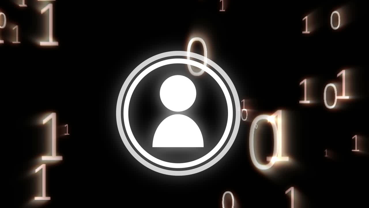 conexión a las redes sociales y códigos binarios