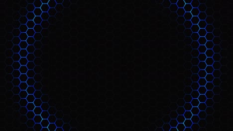 hexagons neon surface. hi-tech background