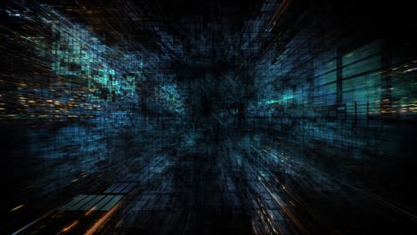 abstract digital virtual reality matrix technology and vj loop background