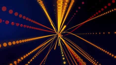 dígitos código de datos del túnel de trayectoria de luz fondo caótico