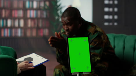 military personnel therapy session
