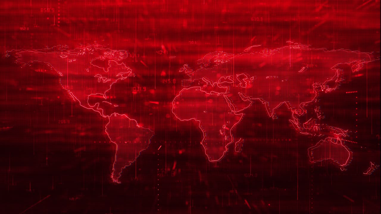 Digital world data connect background hologram map blockchain technology and database cryptocurrency