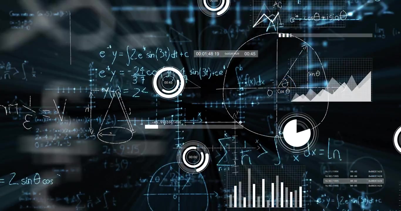 Opening data tunnel causing floating formulas drifting, rotating HUD timers visualizing data flow