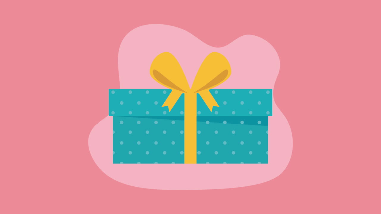 caja de regalos de azul azul con cinta amarilla