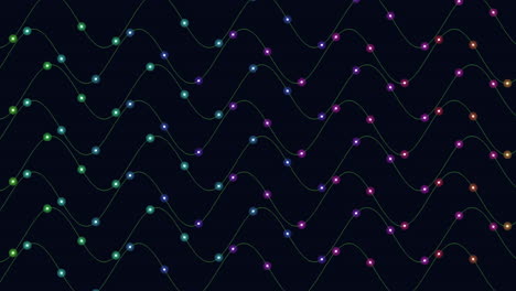 Abstract-futuristic-waves-pattern-with-neon-dots