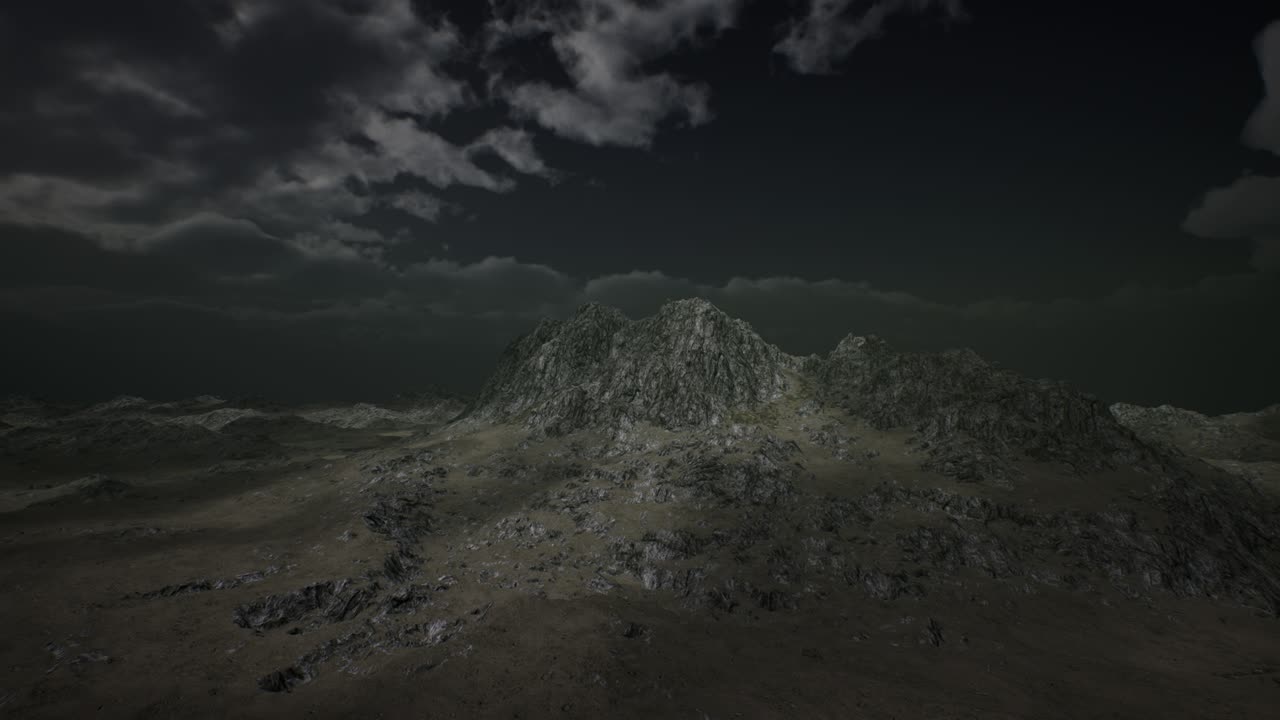 enormes nubes oscuras sobre las tierras altas escocesas